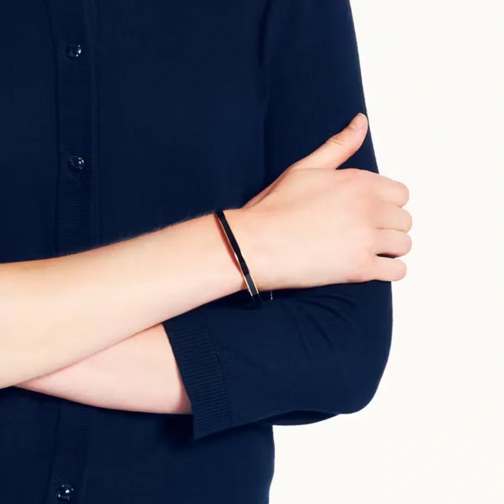 Kate Spade Draw the Line Black Idiom Bangle - Picture 2 of 4